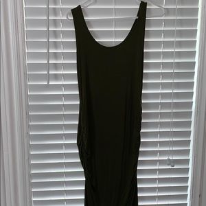 Olive bodycon maternity dress